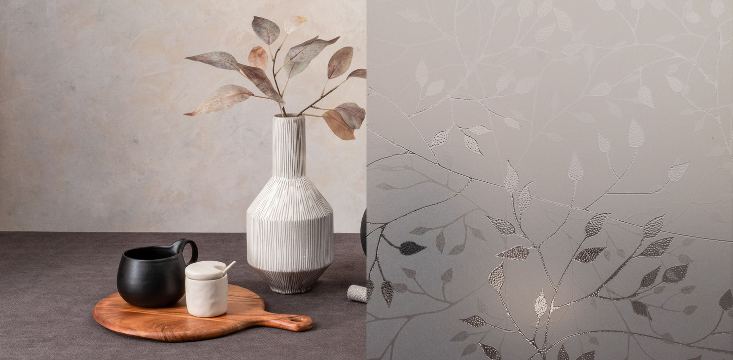 An overlapping design reminiscent of the shadows and reflections of layers of leaves in the tree. Canopy brings nature indoors and offers a subtle contemporary pattern to any space.